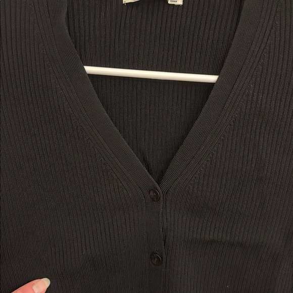 Abercrombie & Fitch Black Ribbed Cardigan - Picture 2 of 6
